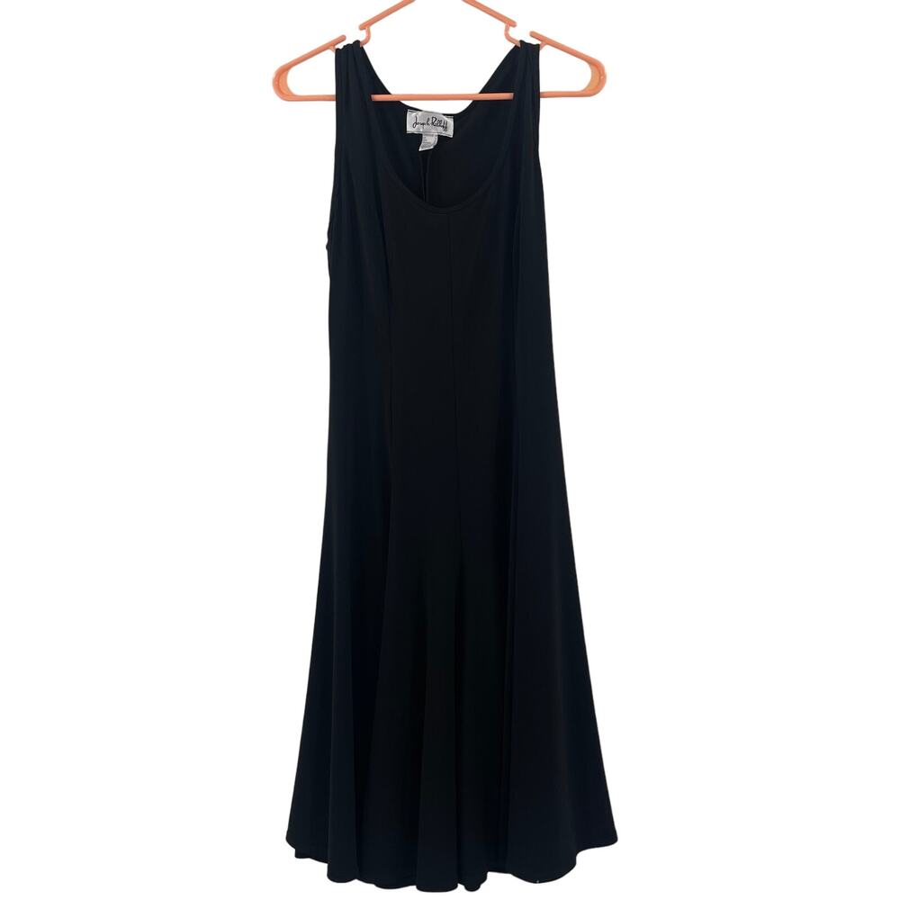 JOSEPH RIBKOFF Dress Size 8 Black Stretch Fit and Flare Sleeveless Minimalist